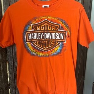 Harley-Davidson Kids Tie-Dye Orange Tee
